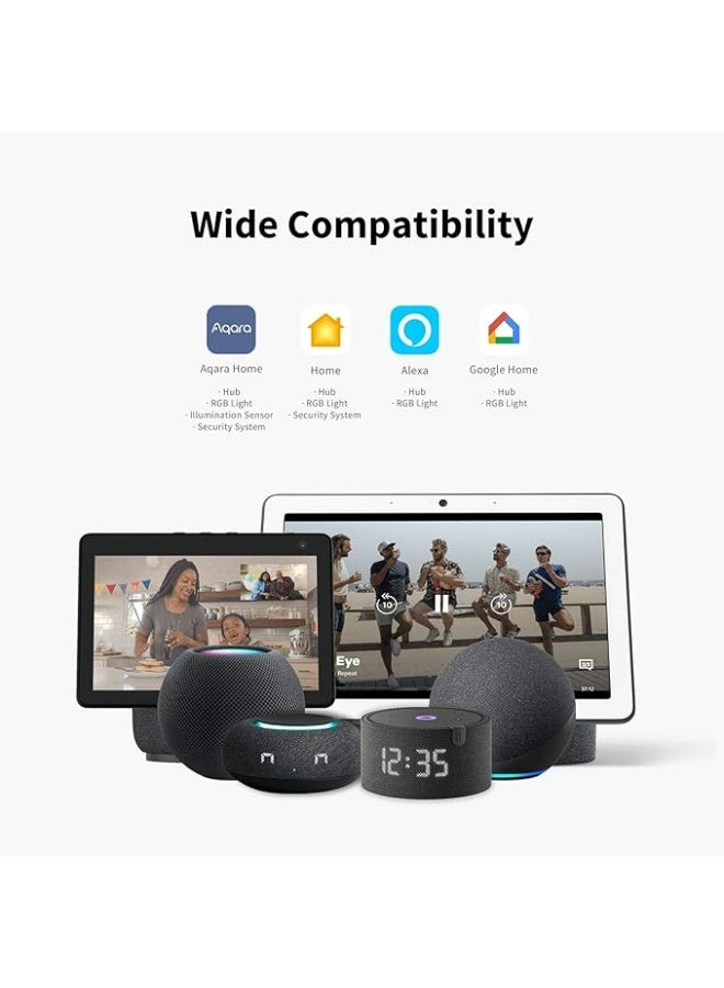Aqara Hub M1S Gen 2, Wireless Smart Home Bridge for Alarm System (2.4 GHz Wi-Fi Required), Home Automation, Remote Monitor and Control, Supports, Google Assistant, HomeKit and IFTTT - Image 4
