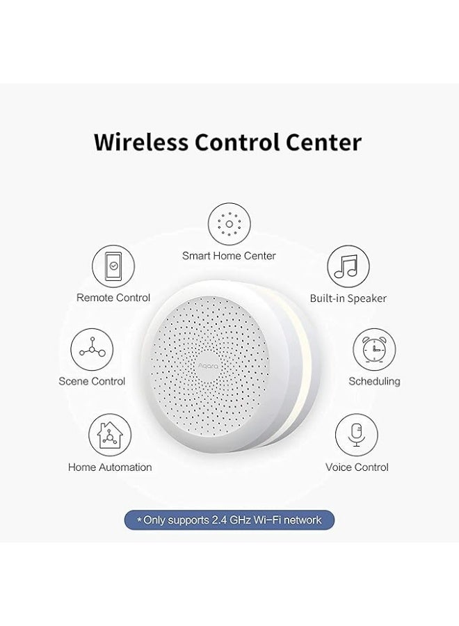 Aqara Hub M1S Gen 2, Wireless Smart Home Bridge for Alarm System (2.4 GHz Wi-Fi Required), Home Automation, Remote Monitor and Control, Supports, Google Assistant, HomeKit and IFTTT - Image 2