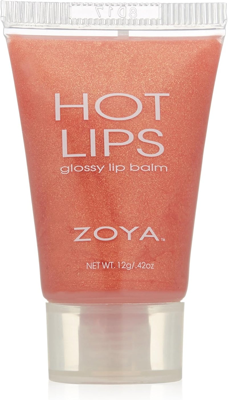 ZOYA Hot Lips Glossy Lip Balm in Blog - Sheer Orange Metallic - Image 1