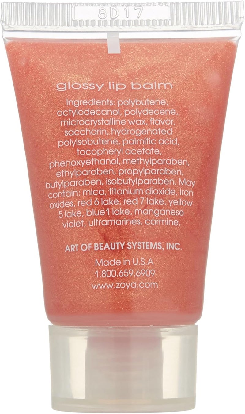 ZOYA Hot Lips Glossy Lip Balm in Blog - Sheer Orange Metallic - Image 2