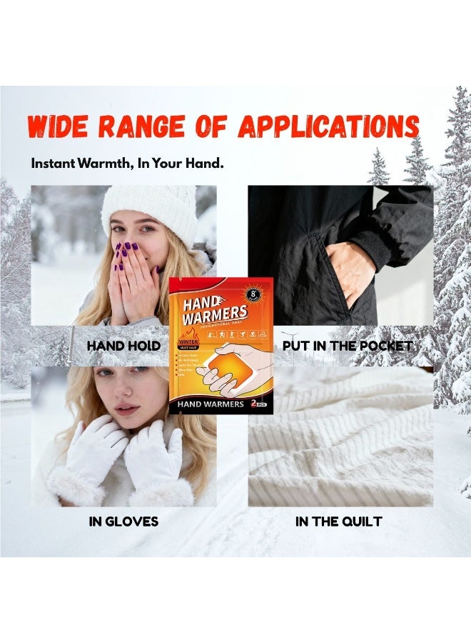 **مدفئات اليدين | لاصقات دفئ مستمر حتى 8 ساعات | دفء طبيعي وآمن** **عديمة الرائحة وتُنشَّط بالهواء - متعددة الاستخدام للّيدين والقدمين والجسم** **مثالية للرياضات الشتوية الخارجية والعمل - عبوة اقتصادية** **10 قطع** - Image 3