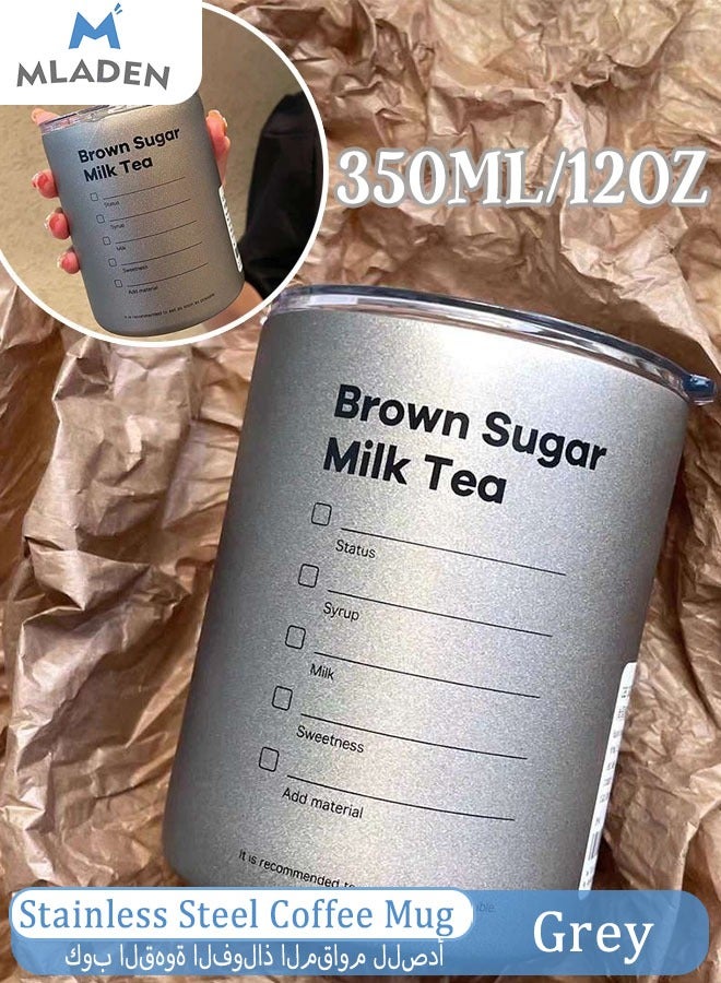 MLADEN Stainless Steel Vacuum Insulated Coffee Mug Tumbler with Lid and Straw for Water Iced Tea or Coffee Smoothie and More  Coffee Travel Mug for Car/Home/Office/Party/Camping  - Image 1