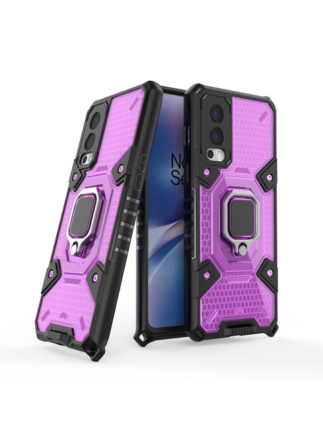 اس-توب جراب لهاتف OnePlus Nord 2 5G Space PC+TPU مقاوم للصدمات مع حامل حلقي - Image 2