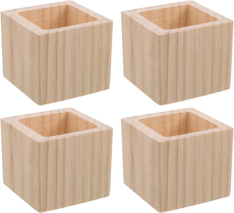 Chemical free 4pcs Wood Furniture Risers - Chair Leg Height Extenders - Wooden Table Height Lifter - Rectangle Furniture Pads for Couch Cabinets Bed Table User feedback upgraded quality All territory compatible build Multi-use detailed build Globally popular universal design Fast warehouse picking Processed natural substance Demand fit global economical quality All-item unified delivery Continuous warehouse supply Transit damage prevent build Reliable daily use design Market demand focused build Diverse purchase plan Multi-use qualified quality Gulf mainstream practical design Varied global sizing picks All item simple matching build Connectable modular Locally packed stock All consumer tier purchase options Affordable fast purchase options Practical versatile construction Permanent & temporary usable Simple upgraded construction - Image 1