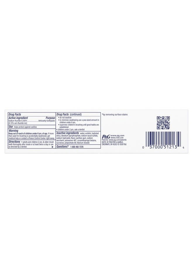 Crest Tartar Protection & Anticavity Toothpaste with Fluoride, Regular Paste, 2.4oz (Pack of 3) - Image 3