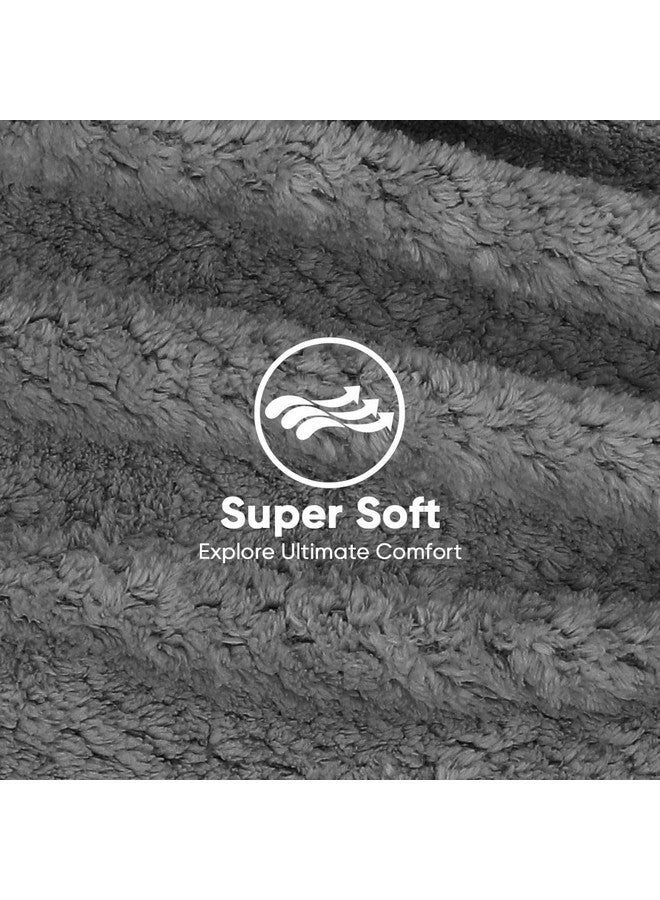 HOMEXCEL HOMEXCEL Microfiber Hair Towel Wrap, 2 Pack Hair Turbans for Wet Hair, Super Absorbent Dry Hair Towel Wrap for Curly Hair, Anti Frizz Microfiber Towel for Women, 26 x 10 inch, Grey - Image 3