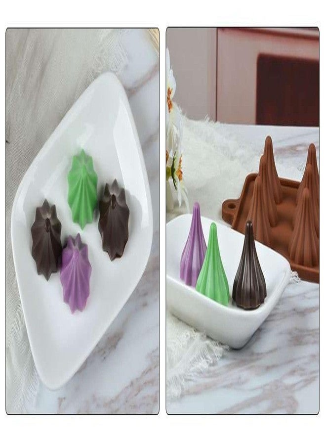 Bake House 15 Cavity Silicon Modak Shape Chocolate Mould and 300pcs Golden Aluminium foil Wrapping Paper for Traditional Indian Festival, Different Chocolate Molds -(Random Colour) - Image 5