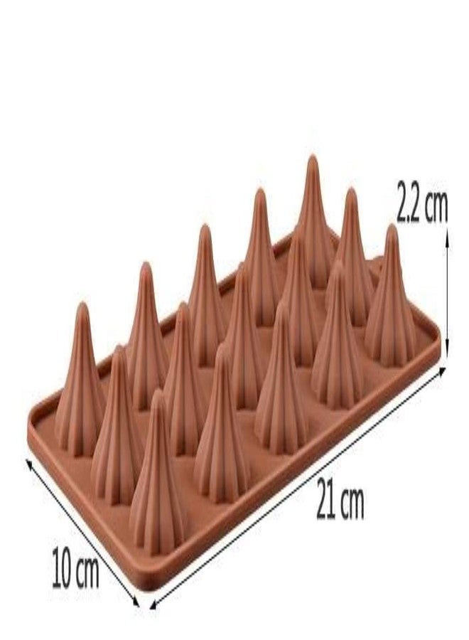 Bake House 15 Cavity Silicon Modak Shape Chocolate Mould and 300pcs Golden Aluminium foil Wrapping Paper for Traditional Indian Festival, Different Chocolate Molds -(Random Colour) - Image 4