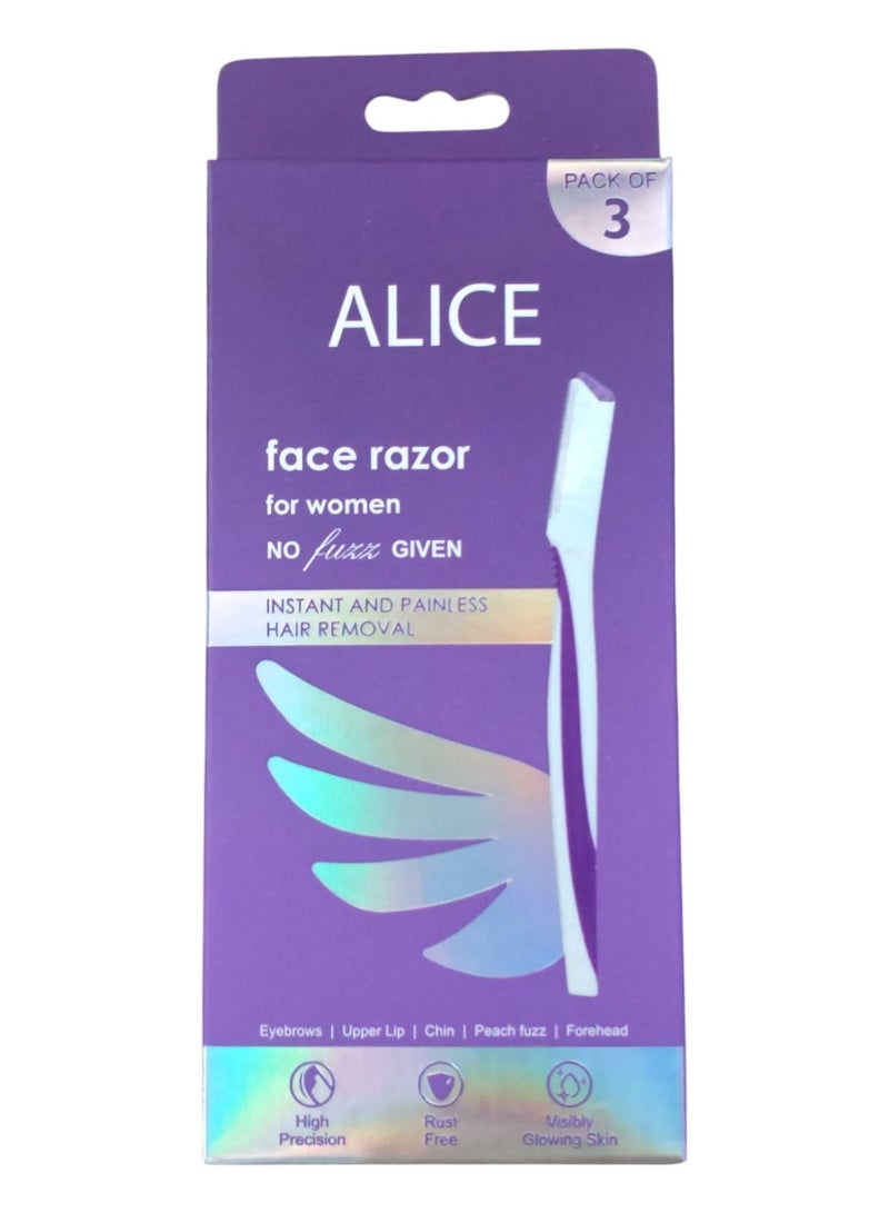 Alice face razor for women pack of 3 - Image 1