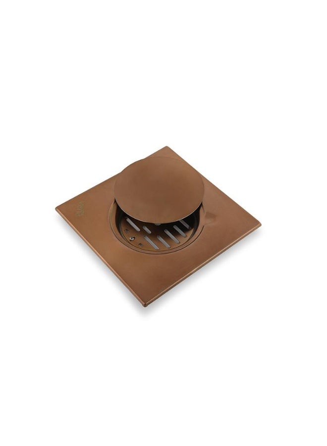 Stainless Steel Floor Drain Cover 200x200mm with Movable Lid, SUS 304 Bathroom Shower Drain Grate, Anti-Odor Anti-Block Square Drain Cover with DN110 Outlet for Bathroom Kitchen Balcony