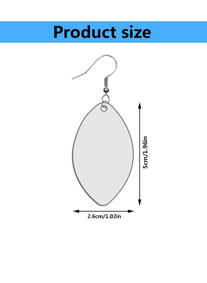 Excefore Sublimation Earring Blanks Bulk, 48 Pcs Double Sided Heat Transfer sublimation earrings sublimation jewelry blanks, for Jewelry DIY Making Supplies - Image 2