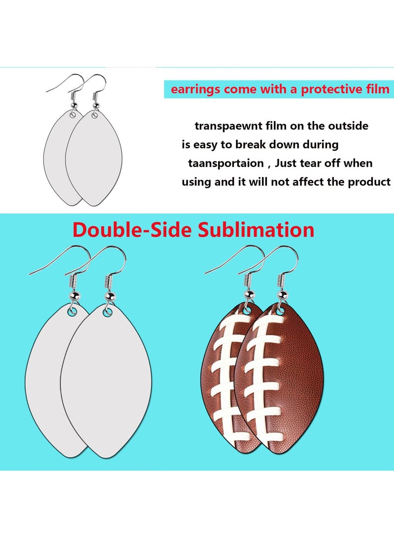 Excefore Sublimation Earring Blanks Bulk, 48 Pcs Double Sided Heat Transfer sublimation earrings sublimation jewelry blanks, for Jewelry DIY Making Supplies - Image 3