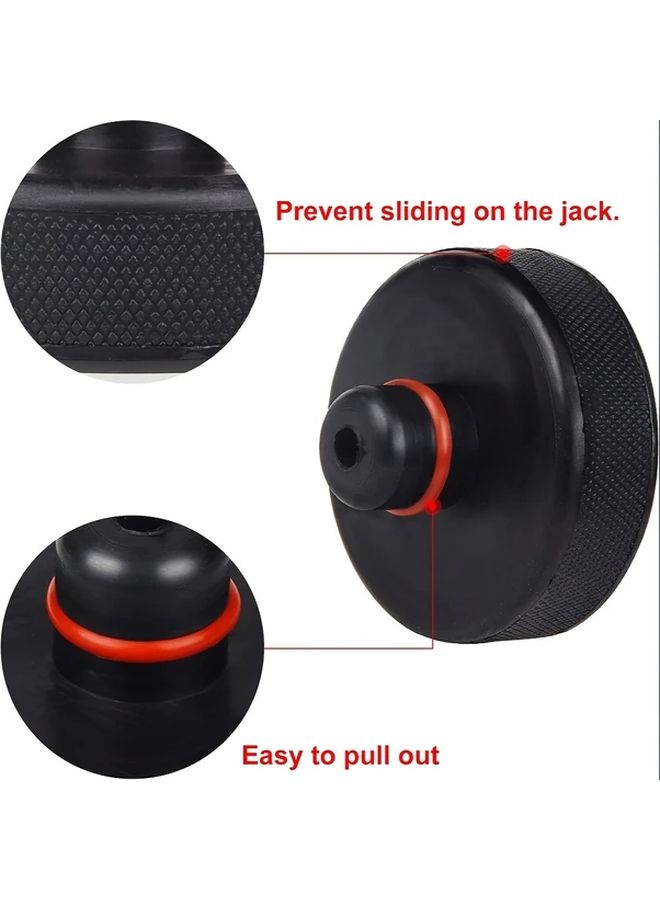 وسادات رافعة السيارة المتينة من البولي يوريثان، عبوة من 4 قطع مع حقيبة تخزين لصيانة المركبات - Image 5