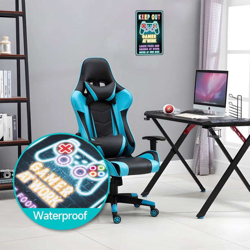LUHIMO Keep Out Gamer at Work Sign - Cool Waterproof and Rust-proof Plastic Neon Gaming Posters Signs For Bedroom Door Wall Decor - Gift For Teen Boys, Boyfriend 12" * 8" - Image 4