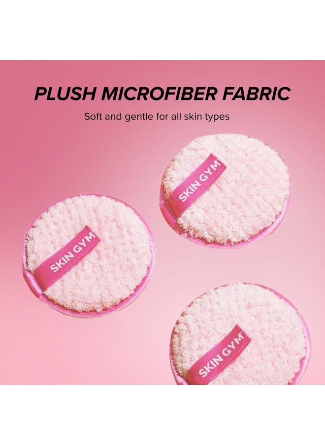 SKIN GYM Skin Gym Cleanie Puffs, Reusable Makeup Remover Pads for All Skin Types, 3 Pack  - Image 5