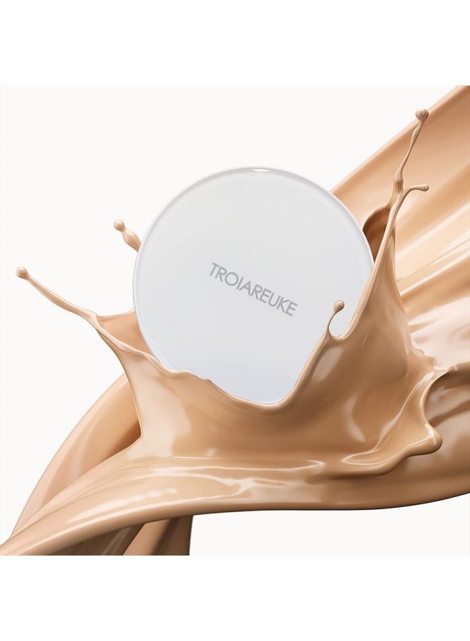 TROIAREUKE A+ Cushion Foundation (Shade 23) I Natural Coverage Foundation Makeup, Moisturizing Finish for Sensitive, Oily, Combination Skin, Skin Care Cushion I Korean Aesthetic Makeup - Image 2