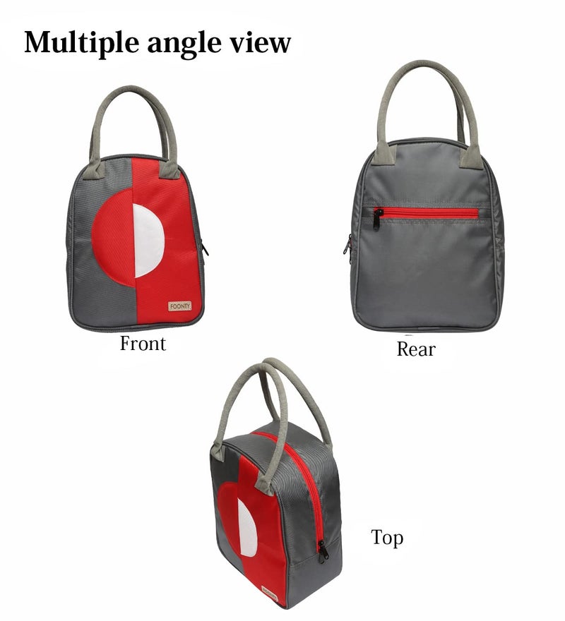 FOONTY Polyester Waterproof Lunch Bag for Men and Women(with Bottle Holder,Multicolor,9027A), 8 Liters - Image 2