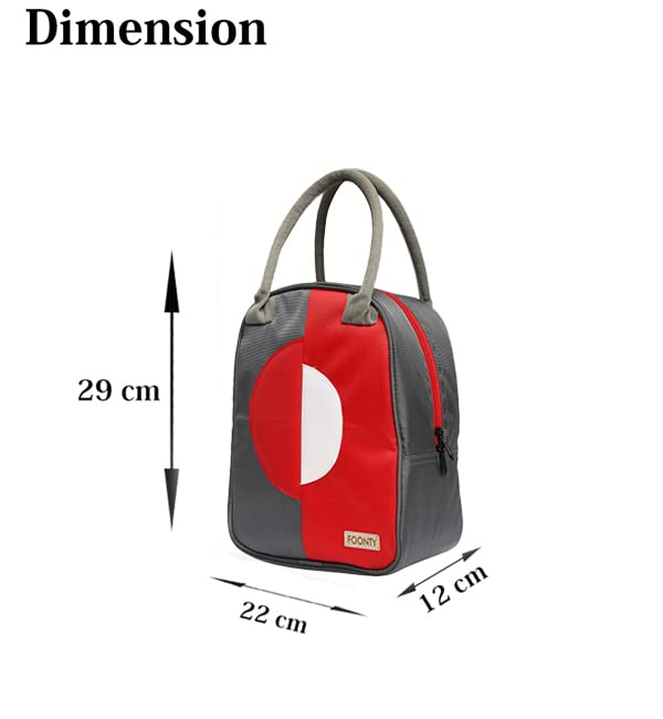 FOONTY Polyester Waterproof Lunch Bag for Men and Women(with Bottle Holder,Multicolor,9027A), 8 Liters - Image 3