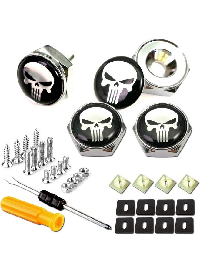 AOOTF Carbon Fiber Style License Plate Frame - Slim Plate Frames Front & Rear 2Pc Set - Image 1