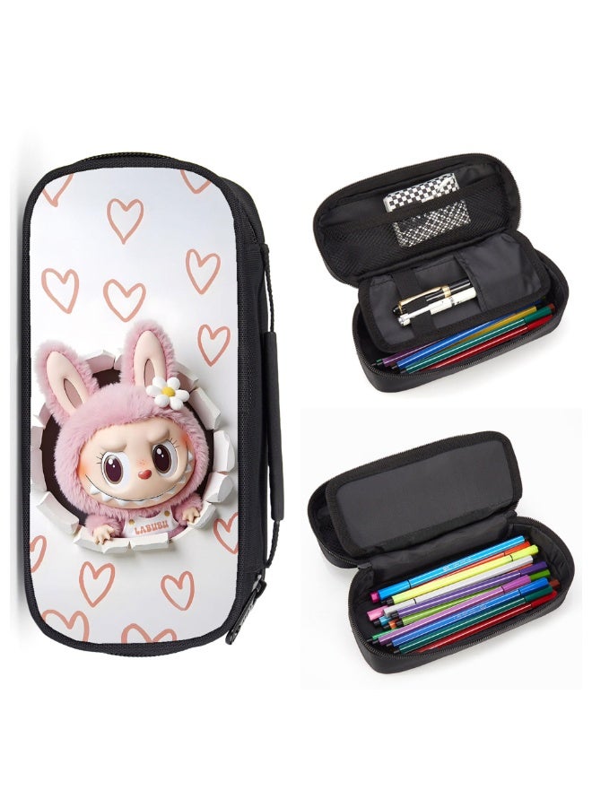 LABUBU LABUBU pencil case, high-value, large-capacity primary school student cartoon pencil case, stationery bag - Image 2