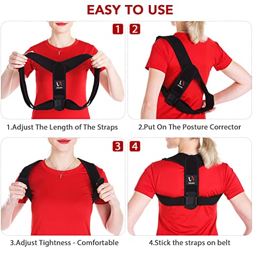 Schiara Posture Corrector for Men and Women, Comfortable Upper and Back Brace, Adjustable Back Straightener Support for Back, Shoulder and Neck - Image 4