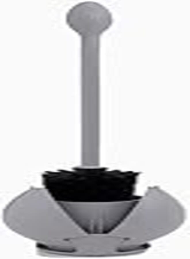 Toilet brush Primanova Lotus E61 Rustproof Toilet Brush with Auto Close Secret Container, Grey 