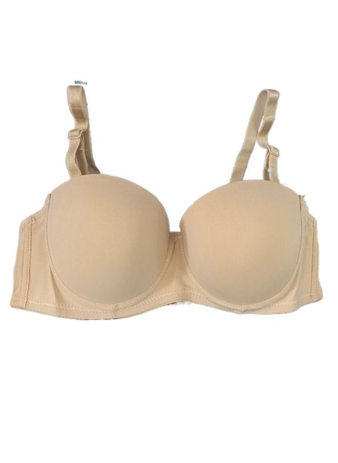 Generic - Soft Lightly Padded Bra Beige color 36 80 - Image 1