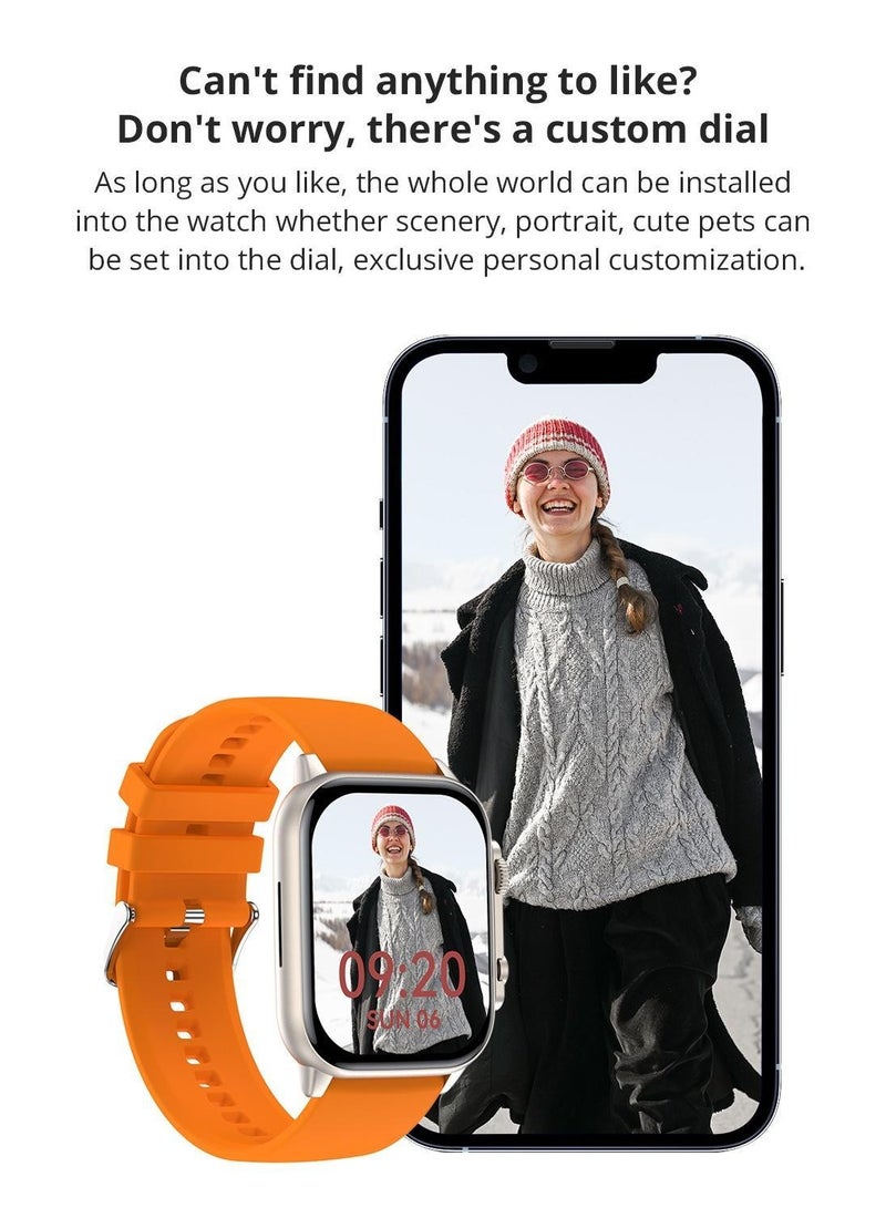 COLMI C81 Smart Watch - Fitness Heart Rate Monitor, Step Counter, IP68 Water Resistance, Voice Call, Music Playback, Full Screen Smart Watch - Image 5