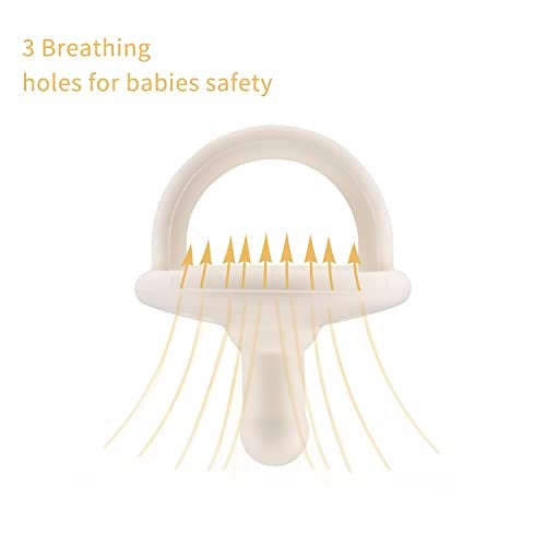 Sweet Child Pacifiers 0-18 Months, Set of 6 Ultra-Light Silicone Binkies with Collapsible Handle & 3 Air Holes for Added Safety, Best Newborn Pacifiers for Baby Boys Or Girls - Image 3