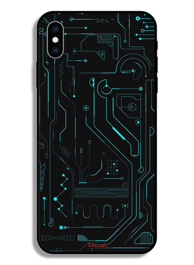 Tolwak Apple iPhone XS Protective Case Digital Art Circuits Minimalism Multiple Display - Image 2