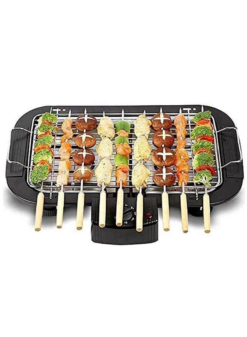 Portable Electric Smokeless Barbecue 2000W High Power Grill Indoor BBQ Grilling Table with 5 Adjustable Temperature fit Home Dinner Camping Travel Hiking Heavy Duty - Image 1