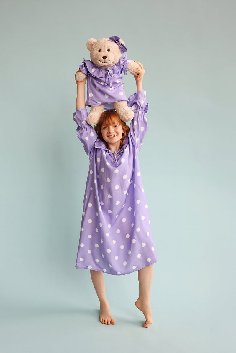 Luna Mia 'Louise' Nightdress Set With Matching Teddy Bear - Image 3