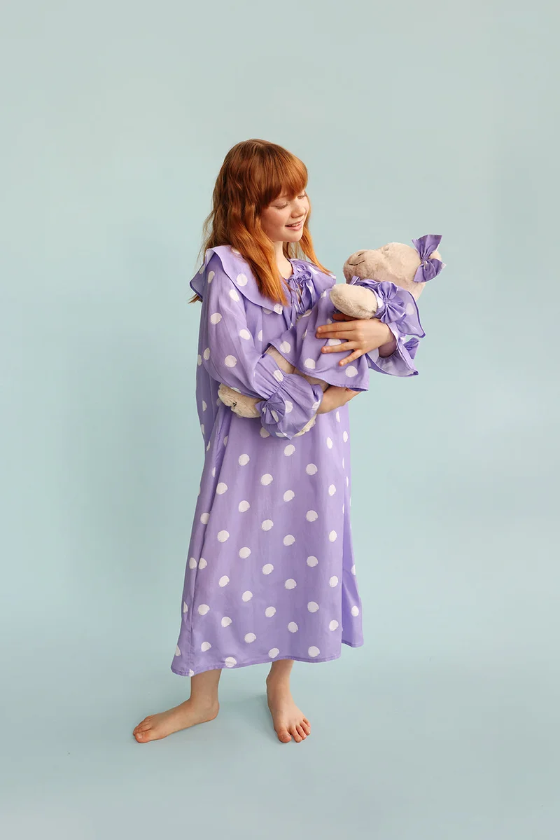 Luna Mia 'Louise' Nightdress Set With Matching Teddy Bear