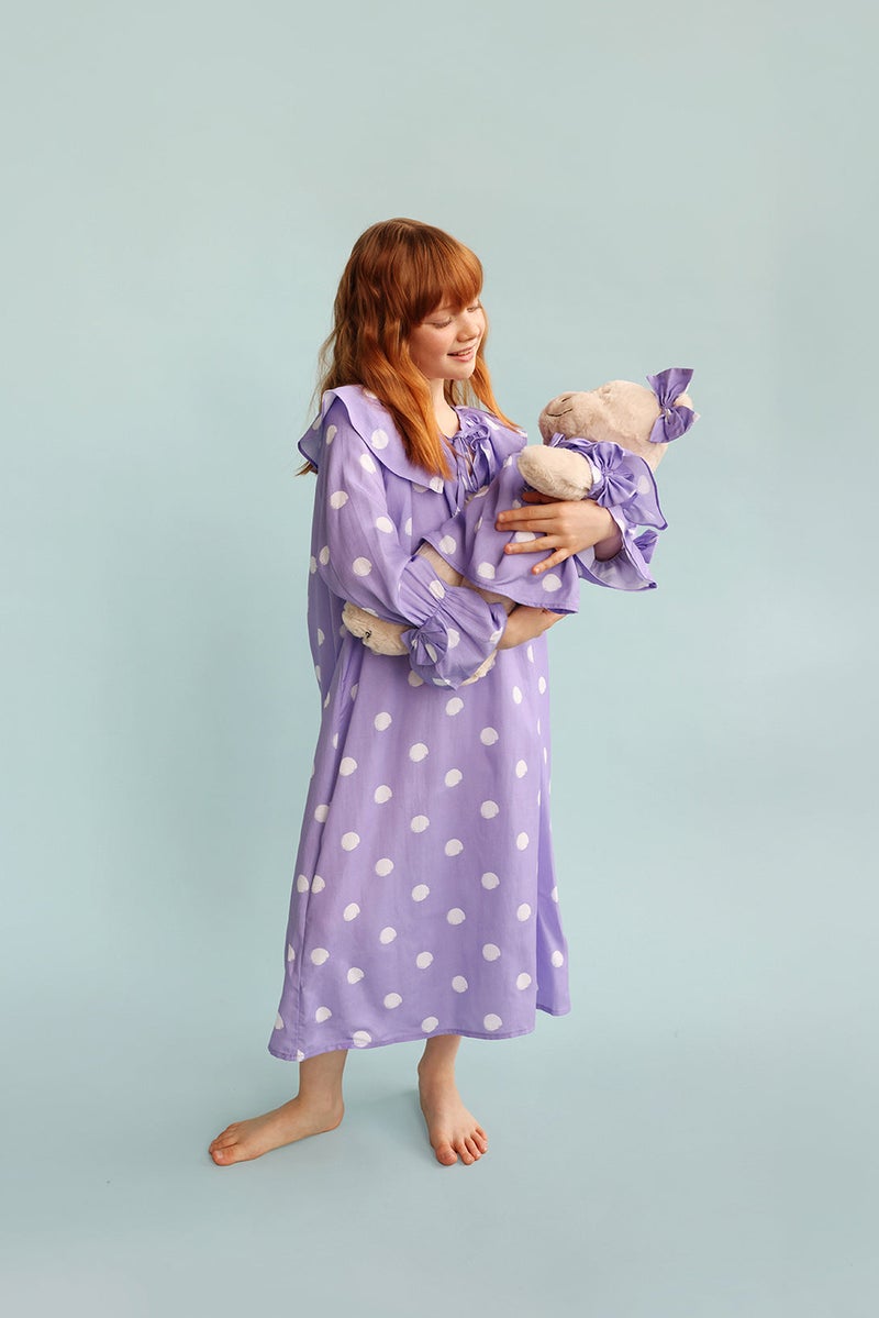 Luna Mia 'Louise' Nightdress Set With Matching Teddy Bear - Image 2