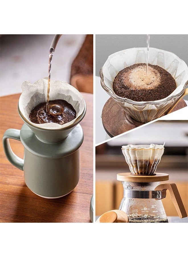 هومستر 100 قطعة من القهوة مرشح ورق V60 الحجم 02 أبيض  - Image 4