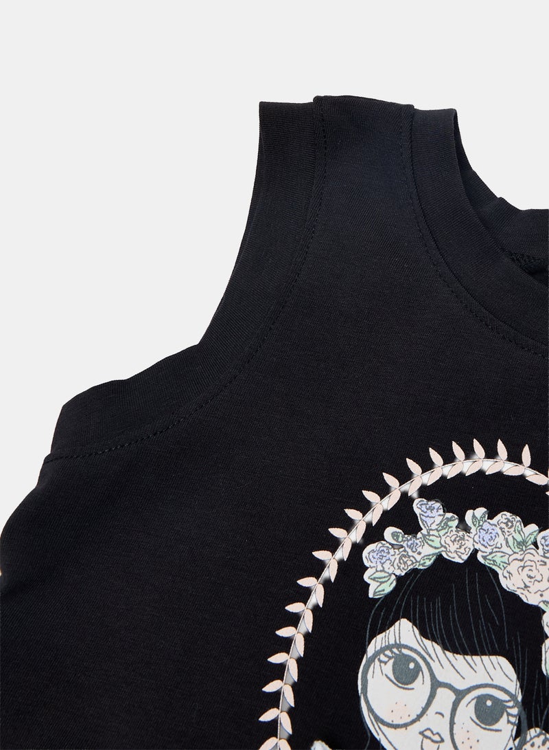 Panco Baby Girls VINTAGE Printed Embroidered Undershirt - Image 3