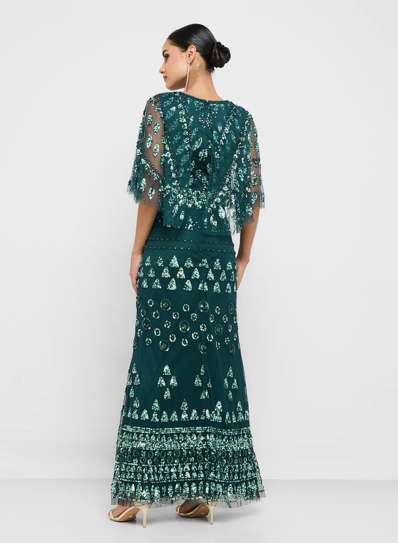 Amelia Rose Embellished Maxi Dress