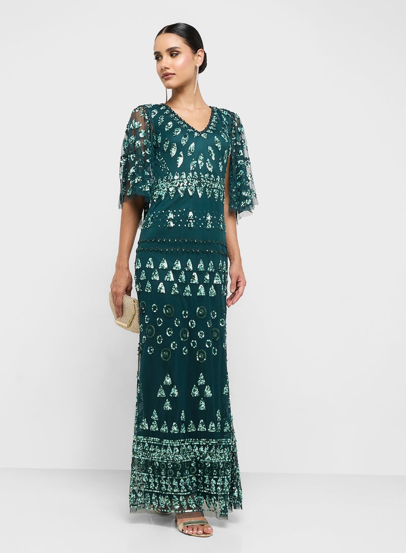 Amelia Rose Embellished Maxi Dress  - Image 4