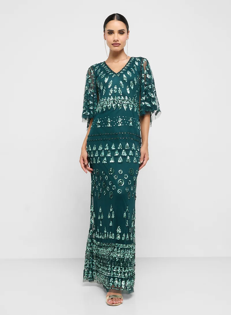 Amelia Rose Embellished Maxi Dress