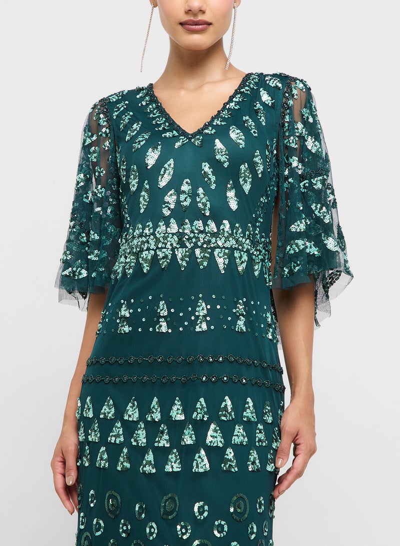 Amelia Rose Embellished Maxi Dress  - Image 3