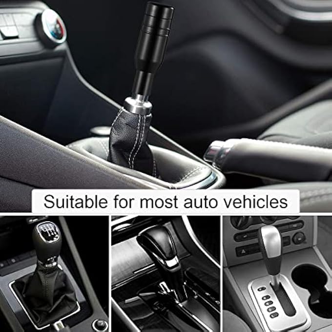 Unity Automatic Car Stick Shift Knob Cover Lever Universal Fit Black Random Color of Screws - Image 3