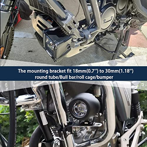 KANGIKX Clamp Motorcycle Light Bracket Fit 0.7"to 2.05" Roll Cage,Adjustable Motorcycle Bicycle Mount Bracket Car Bull Bar Holder Clamp Offroad Tube Clamps Mounting Brackets for LED Work Lights - Image 5