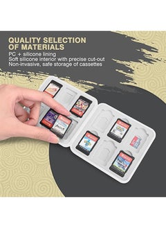 X-level Game Card Case for Switch Lite/Switch/Switch OLED, Gold Kingdom Medallion Design Switch Game Cartridge Memory Card Portable Storage with 12 Game Card Slots and 12 Micro SD Card Slots-White  - Image 5