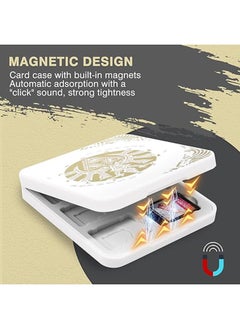X-level Game Card Case for Switch Lite/Switch/Switch OLED, Gold Kingdom Medallion Design Switch Game Cartridge Memory Card Portable Storage with 12 Game Card Slots and 12 Micro SD Card Slots-White  - Image 4