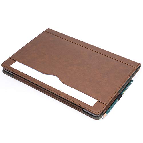TT TYTX TYTX Laptop Case for MacBook Pro 16 Inch Leather Case 2021-2026 M5 A3428 A3429 M4 A3403 A3186 M3 A2991 M2 A2780 M1 A2485 Protective Folio Book Cover with Vents and Stand Function, Dark Brown - Image 4