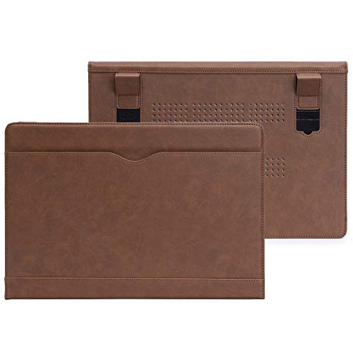 TT TYTX TYTX Laptop Case for MacBook Pro 16 Inch Leather Case 2021-2026 M5 A3428 A3429 M4 A3403 A3186 M3 A2991 M2 A2780 M1 A2485 Protective Folio Book Cover with Vents and Stand Function, Dark Brown - Image 3