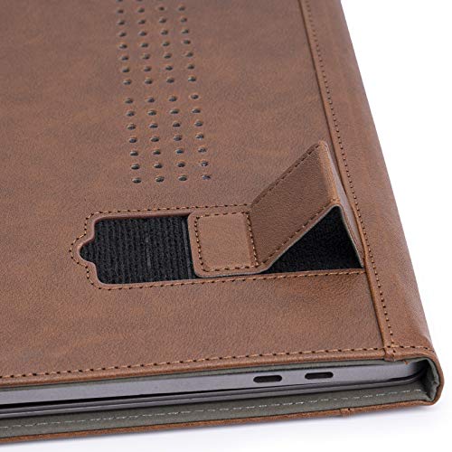 TT TYTX TYTX Laptop Case for MacBook Pro 16 Inch Leather Case 2021-2026 M5 A3428 A3429 M4 A3403 A3186 M3 A2991 M2 A2780 M1 A2485 Protective Folio Book Cover with Vents and Stand Function, Dark Brown - Image 5