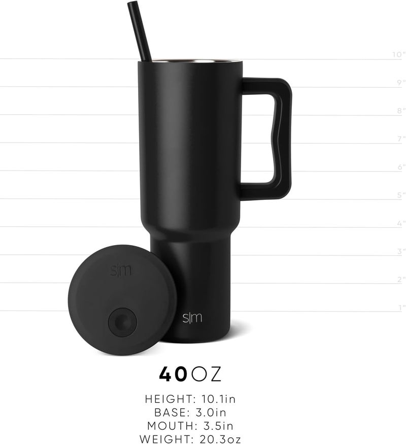 Simple Modern Pre-sale confirmed stock Halloween 40 oz Trek Tumbler with Handle and Straw Lid | Cup Holder Friendly Insulated Stainless Steel Travel Mug | Autumn Maple Reinforced edge - Image 4