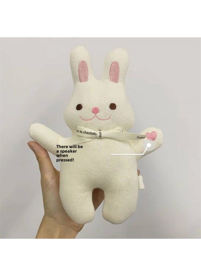 北欧ins新款布制卡通玩具婴儿陪玩公仔安抚玩偶娃娃装饰拍照道具-颜色:米白兔-高度:16—55cm  - Image 1