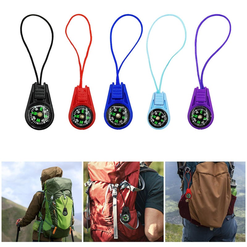 Black Lanyard Compass Portable Mountaineering Navigation Outdoor Camping Hiking Pointer - Image 2